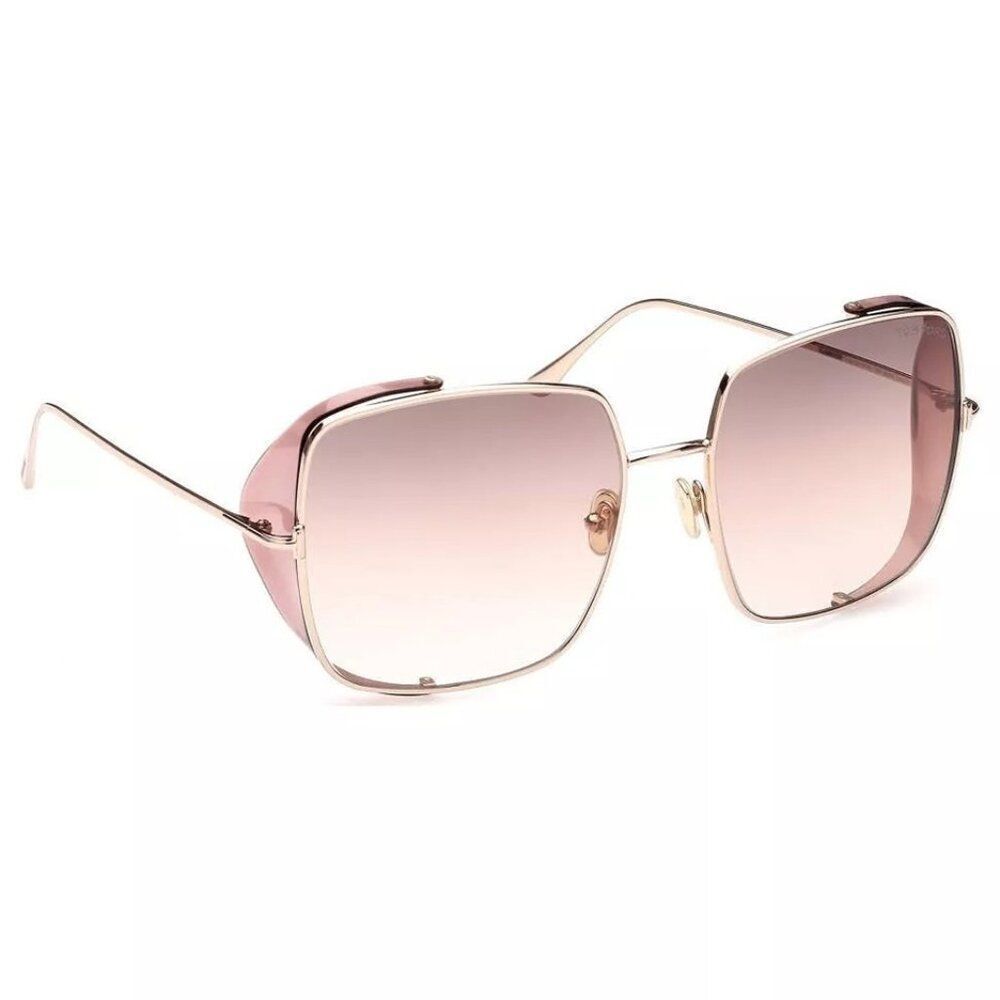 New Authentic Tom Ford Toby FT0901-28F-60 Square Sunglasses - Picture 1 of 2